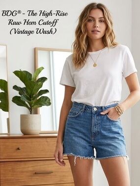 BDG Urban Outfitters UO Denim Jean Shorts Distressed Cutoffs Blue Size 25